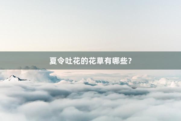 夏令吐花的花草有哪些？